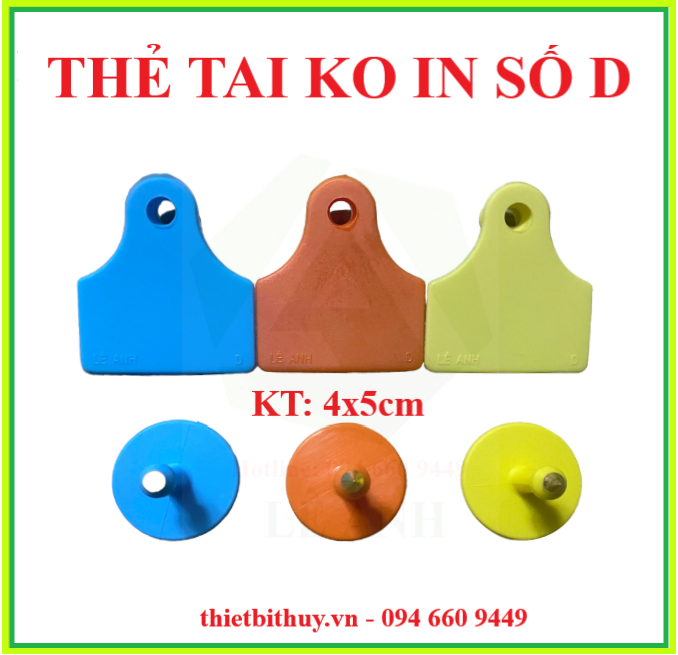 THẺ TAI KHÔNG IN SỐ 4*5cm CHO GIA SÚC